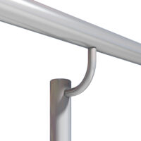 Offset handrail (single or double) with radius bracket