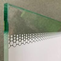 Screen printed glass