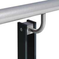 BB3 - Offset handrail (single or double) with radius bracket