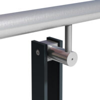 Offset handrail (single or double) with barrel bracket