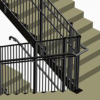 Offset handrail